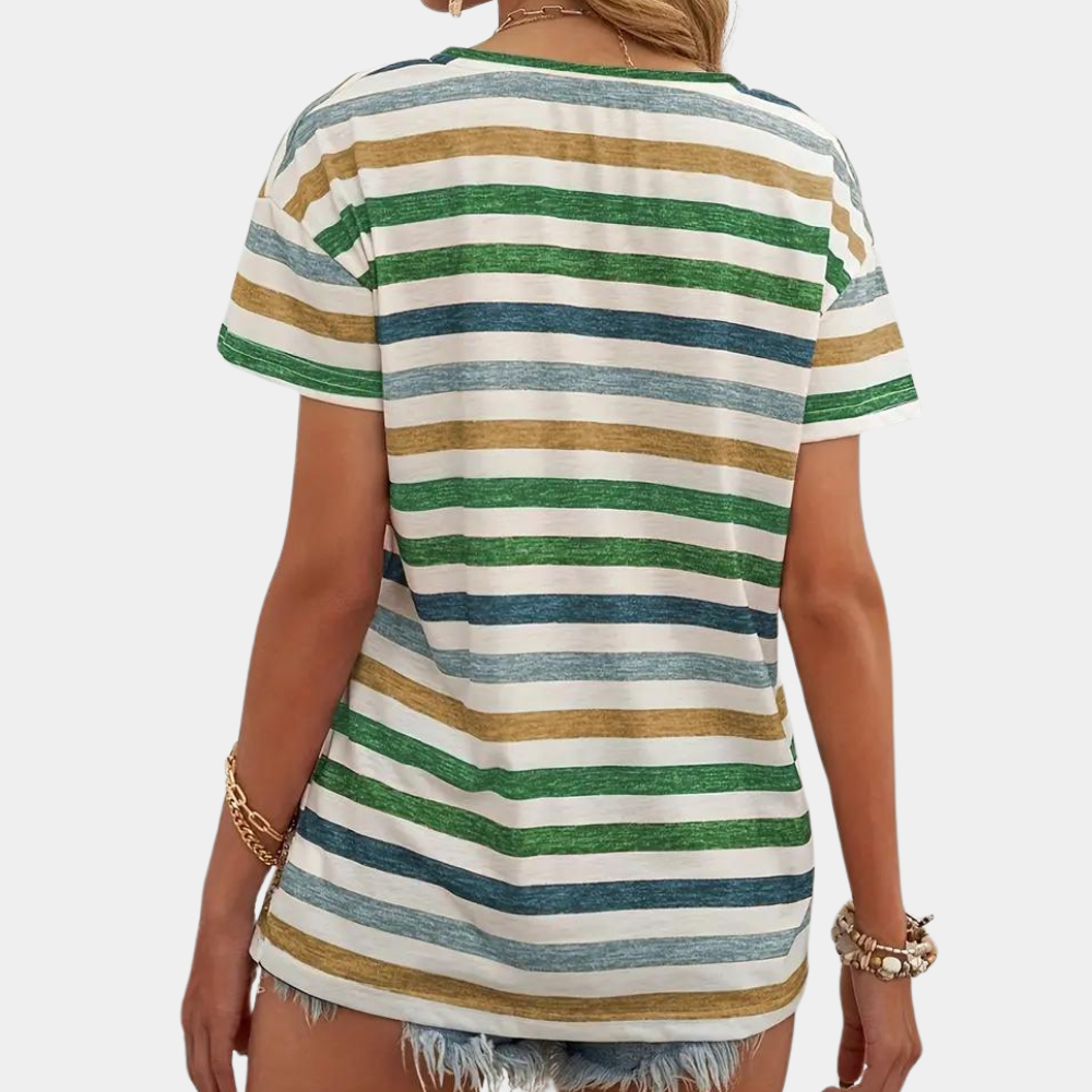 Lässiges gestreiftes T-Shirt für Frauen - Poppy