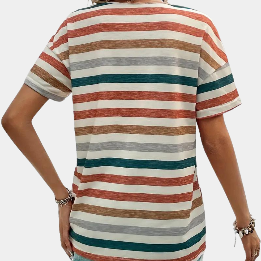 Lässiges gestreiftes T-Shirt für Frauen - Poppy