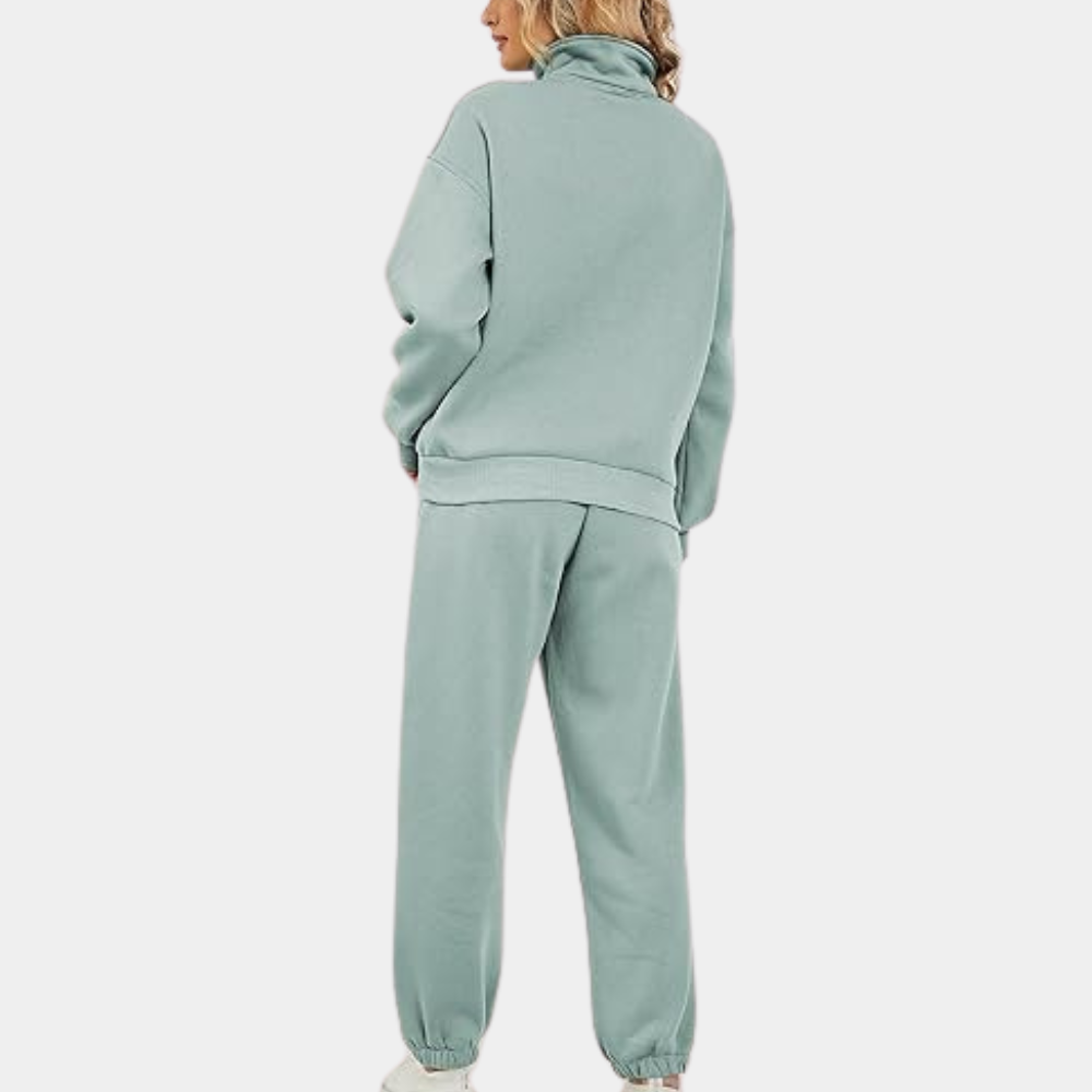 ActiveWear - Stilfuld træningsdragt med pullover og lynlås til kvinder