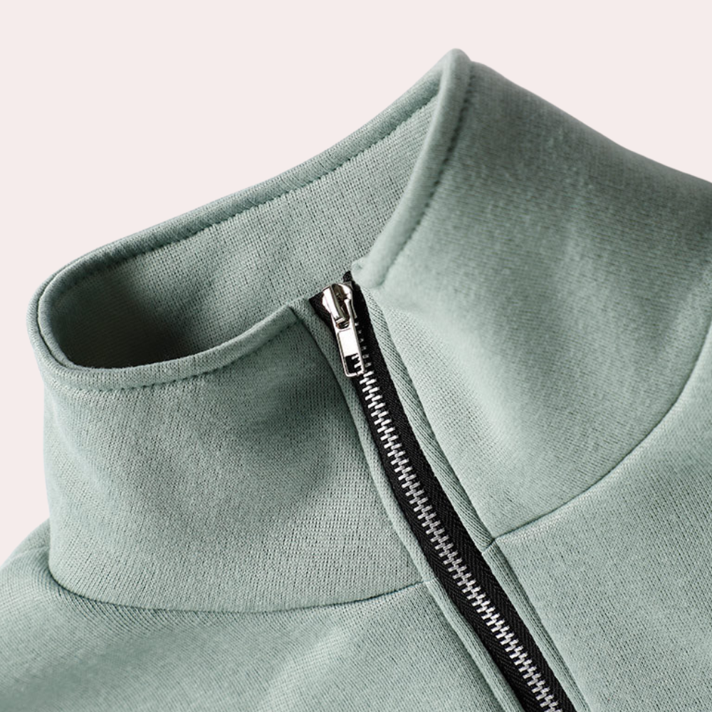 ActiveWear - Stilfuld træningsdragt med pullover og lynlås til kvinder
