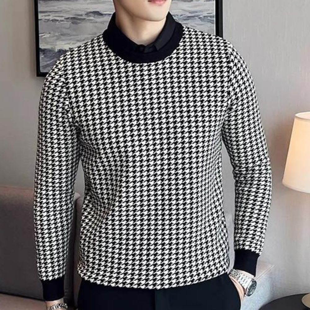 Warmer und trendiger Strickpullover für Männer