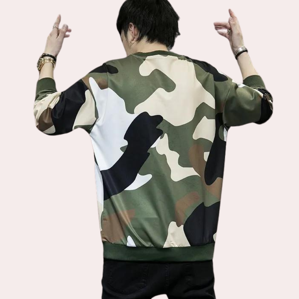 Beniamin - Atmungsaktives Camouflage-Sweatshirt für Männer