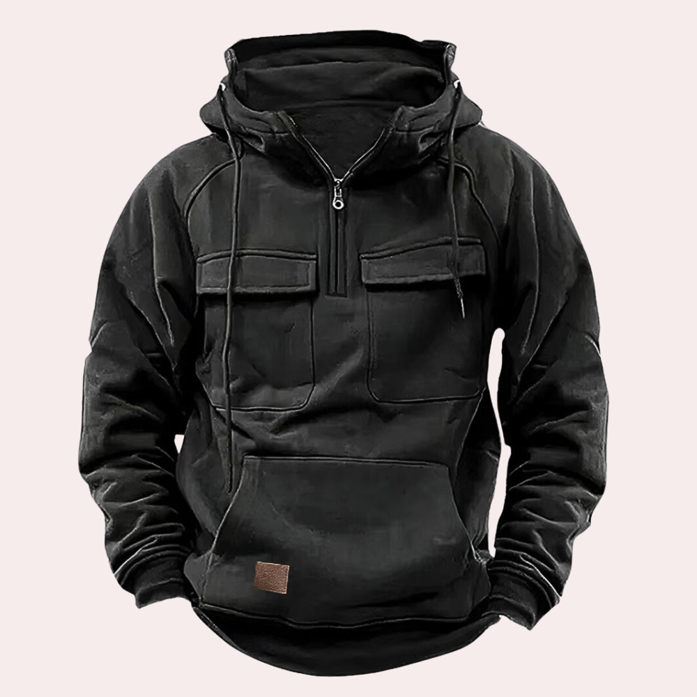 Sergej - afslappet herre-hoodie med flere lommer