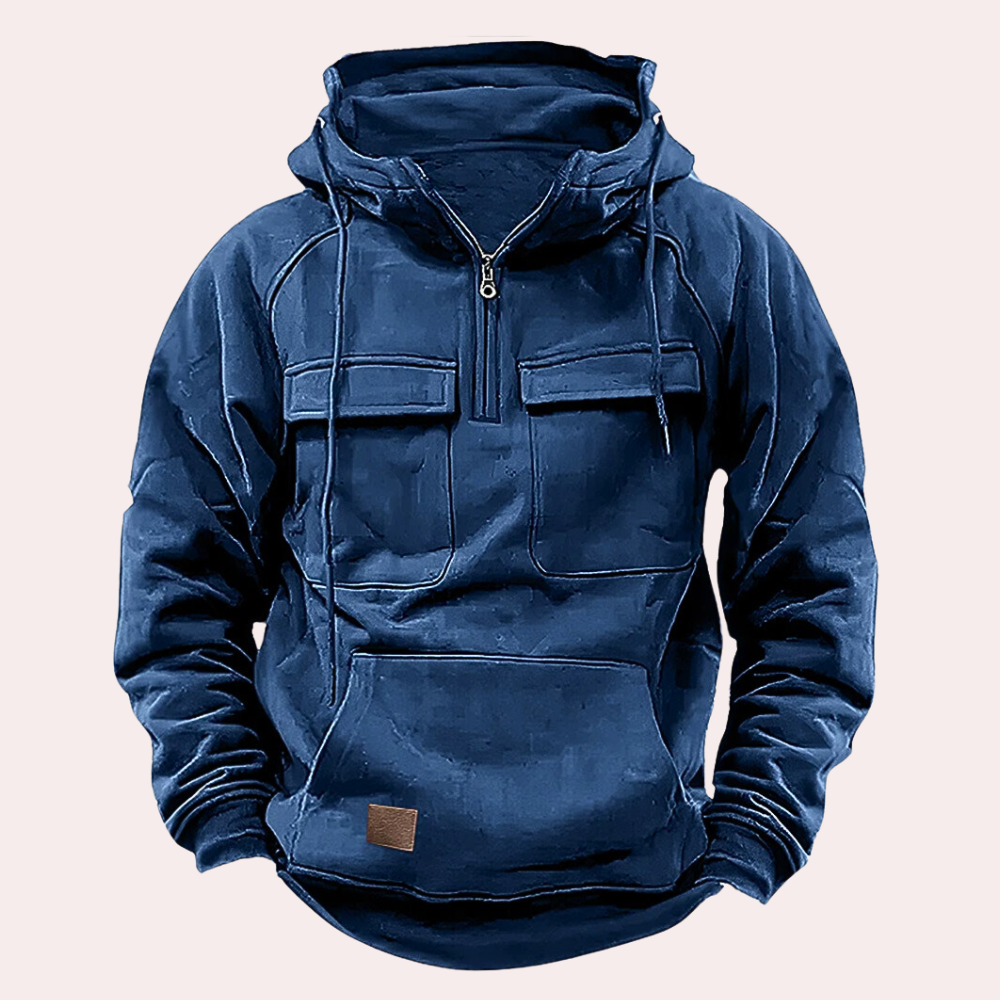 Sergej - afslappet herre-hoodie med flere lommer