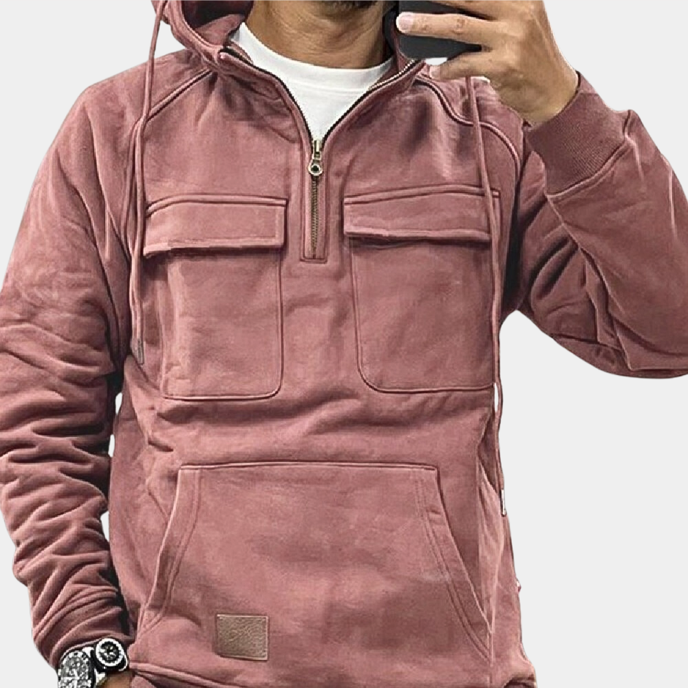 Sergej - afslappet herre-hoodie med flere lommer