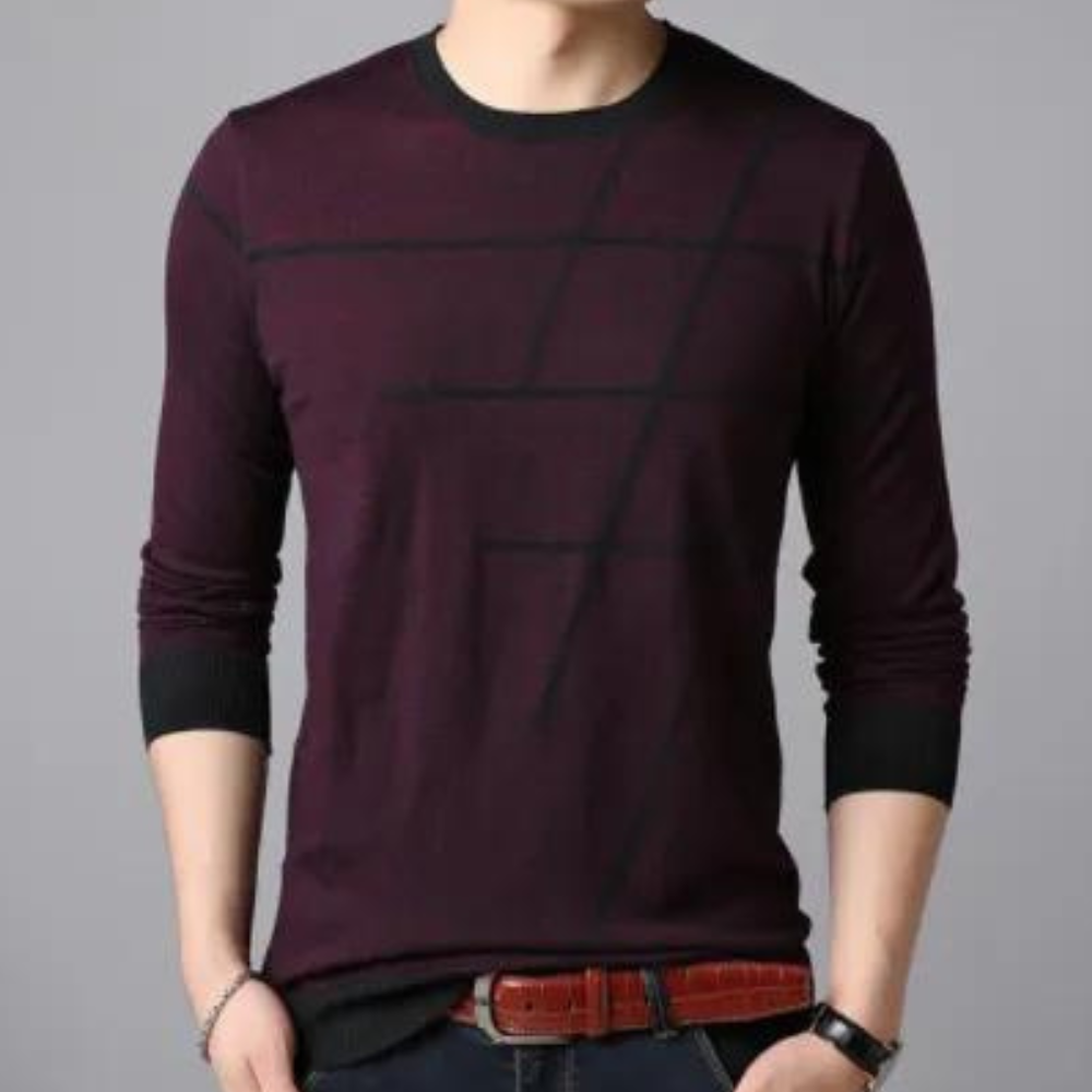Stas - Geometrischer Pullover für Männer