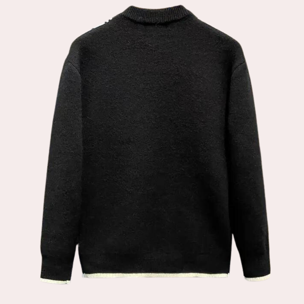 Razvan - Entspannter atmungsaktiver Strickpullover für Männer