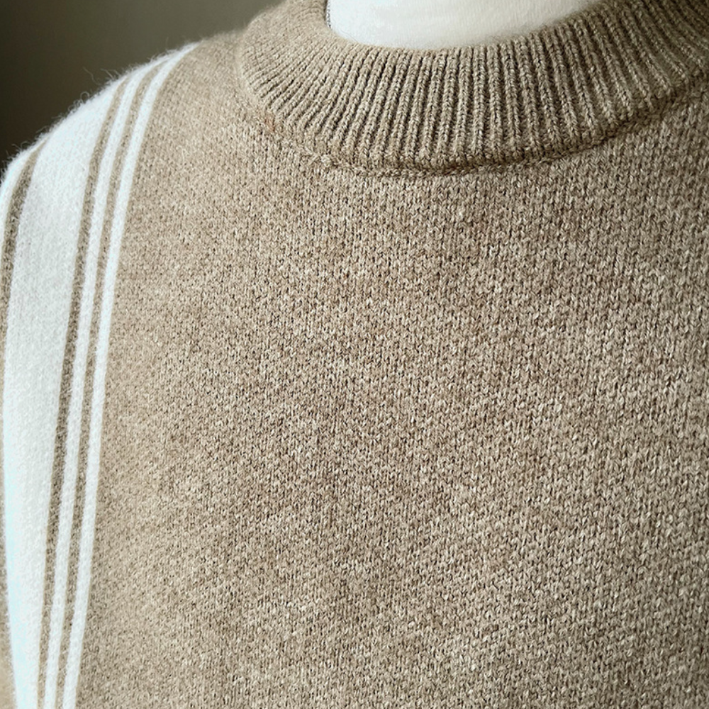 Razvan - Entspannter atmungsaktiver Strickpullover für Männer