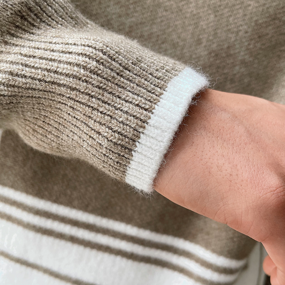 Razvan - Entspannter atmungsaktiver Strickpullover für Männer