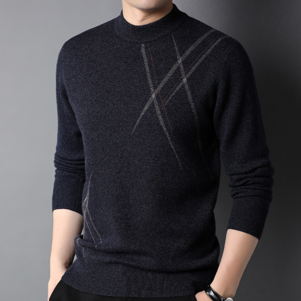 Iulian - Entspannter atmungsaktiver Strickpullover für Männer