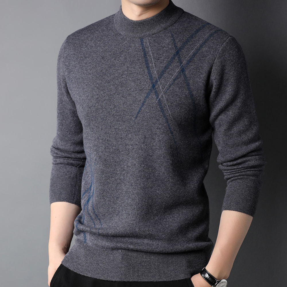 Iulian - Entspannter atmungsaktiver Strickpullover für Männer