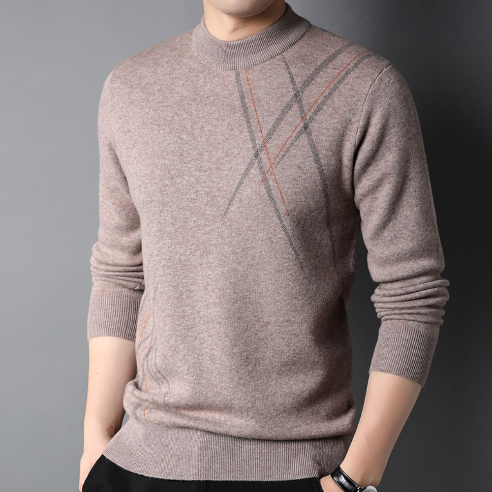 Iulian - Entspannter atmungsaktiver Strickpullover für Männer
