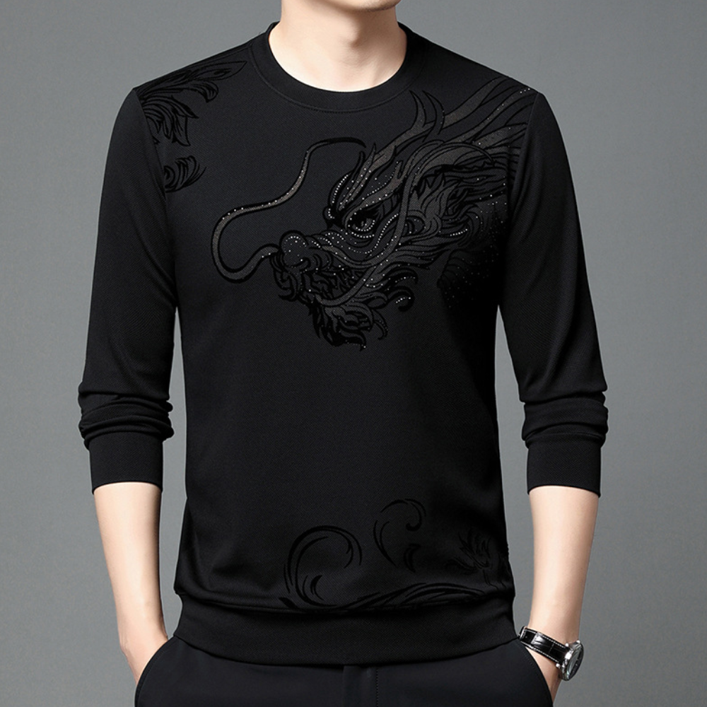 Mihnea - Lässiges Rundhals-Sweatshirt für Männer