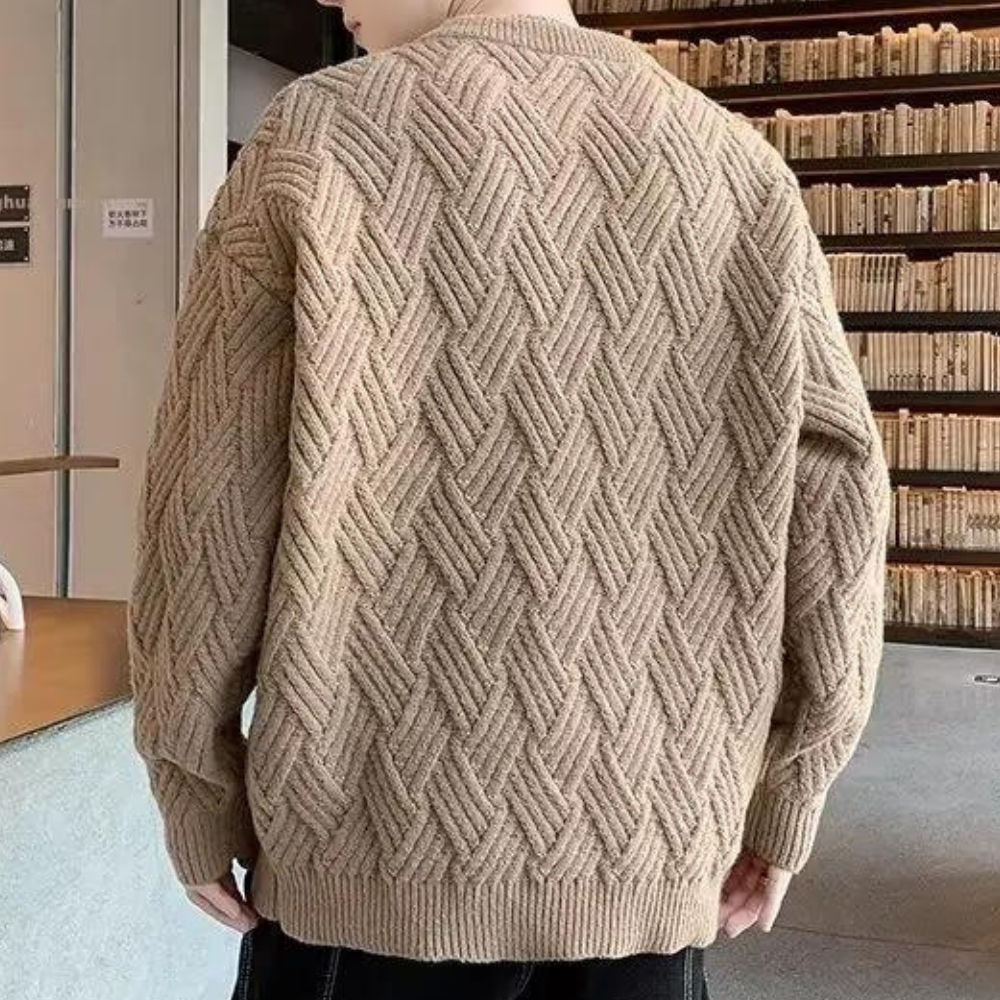Kronid - Trendy og afslappet striktrøje til mænd