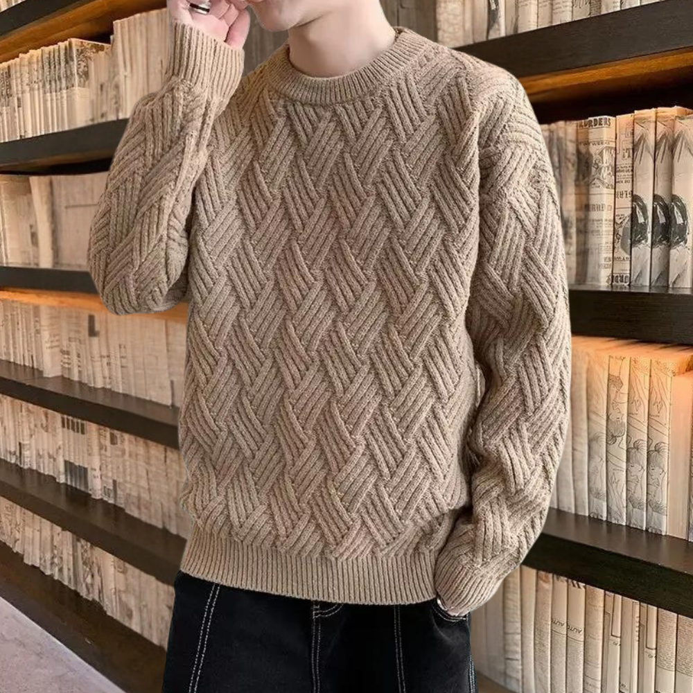 Kronid - Trendy og afslappet striktrøje til mænd