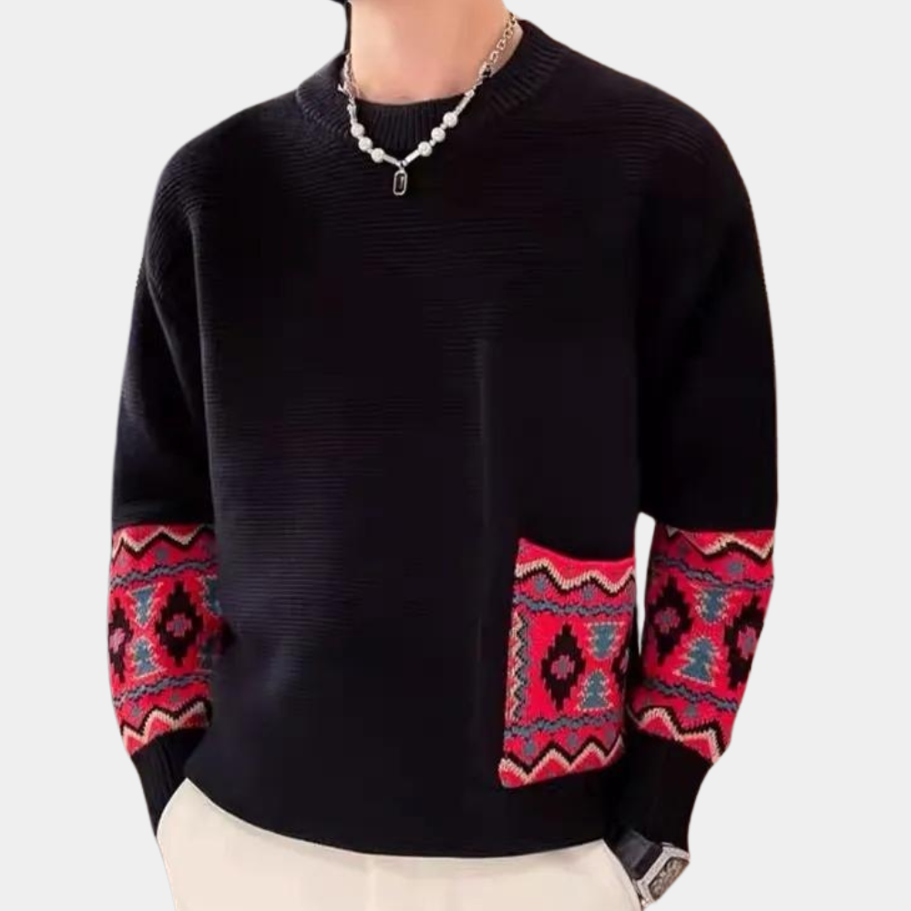 Cosmin - Herren Pullover mit Rundhalsausschnitt