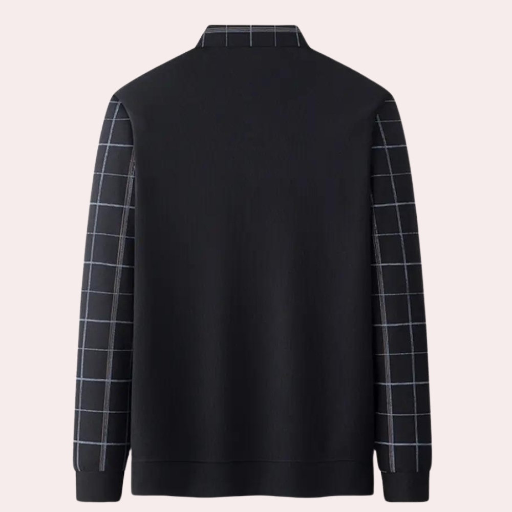 Bram - Lässiger karierter Herren-Strickpullover