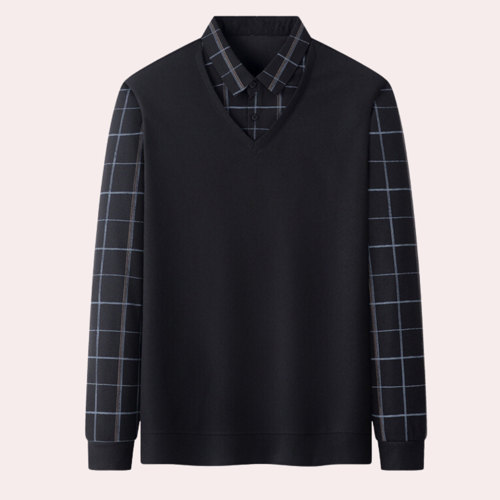 Bram - Lässiger karierter Herren-Strickpullover