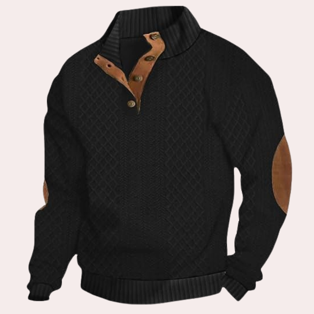 Derrall - Eleganter Herrenpullover mit Knöpfen