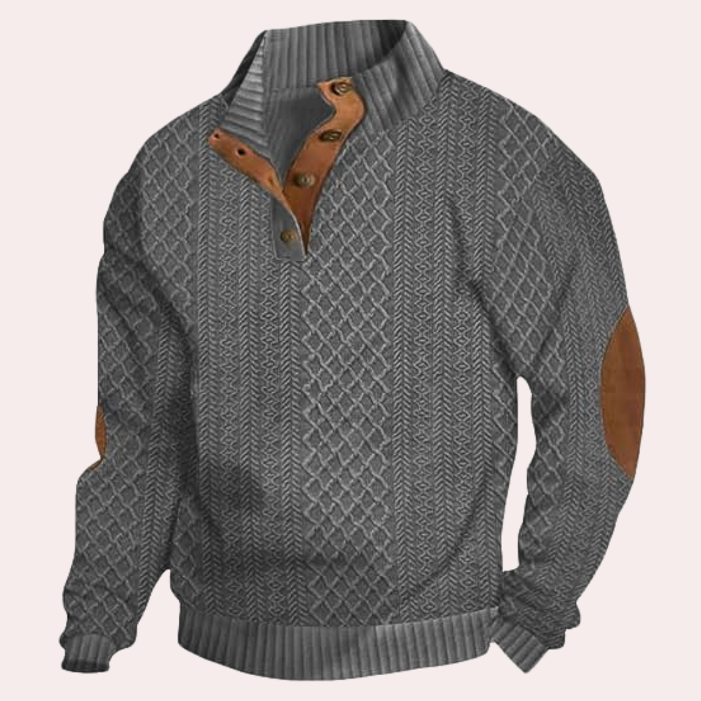 Derrall - Eleganter Herrenpullover mit Knöpfen