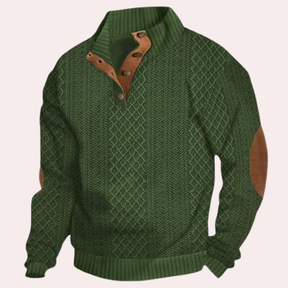 Derrall - Eleganter Herrenpullover mit Knöpfen