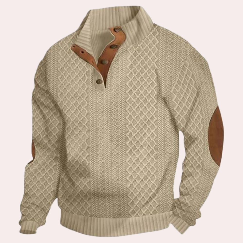 Derrall - Eleganter Herrenpullover mit Knöpfen