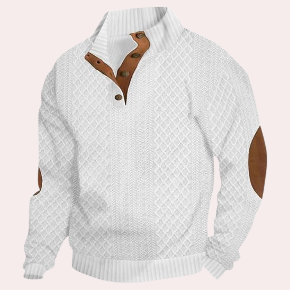 Derrall - Eleganter Herrenpullover mit Knöpfen