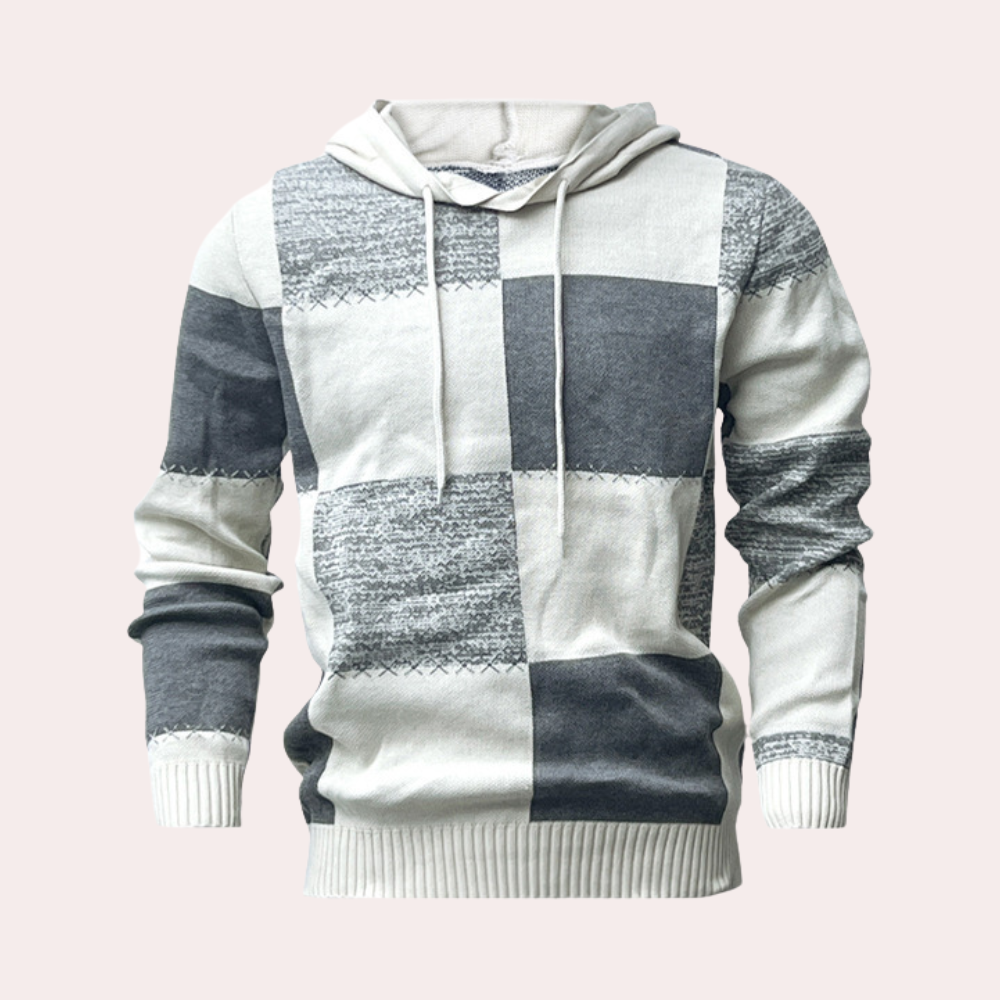 Greco - Modischer karierter Hoodie für Männer