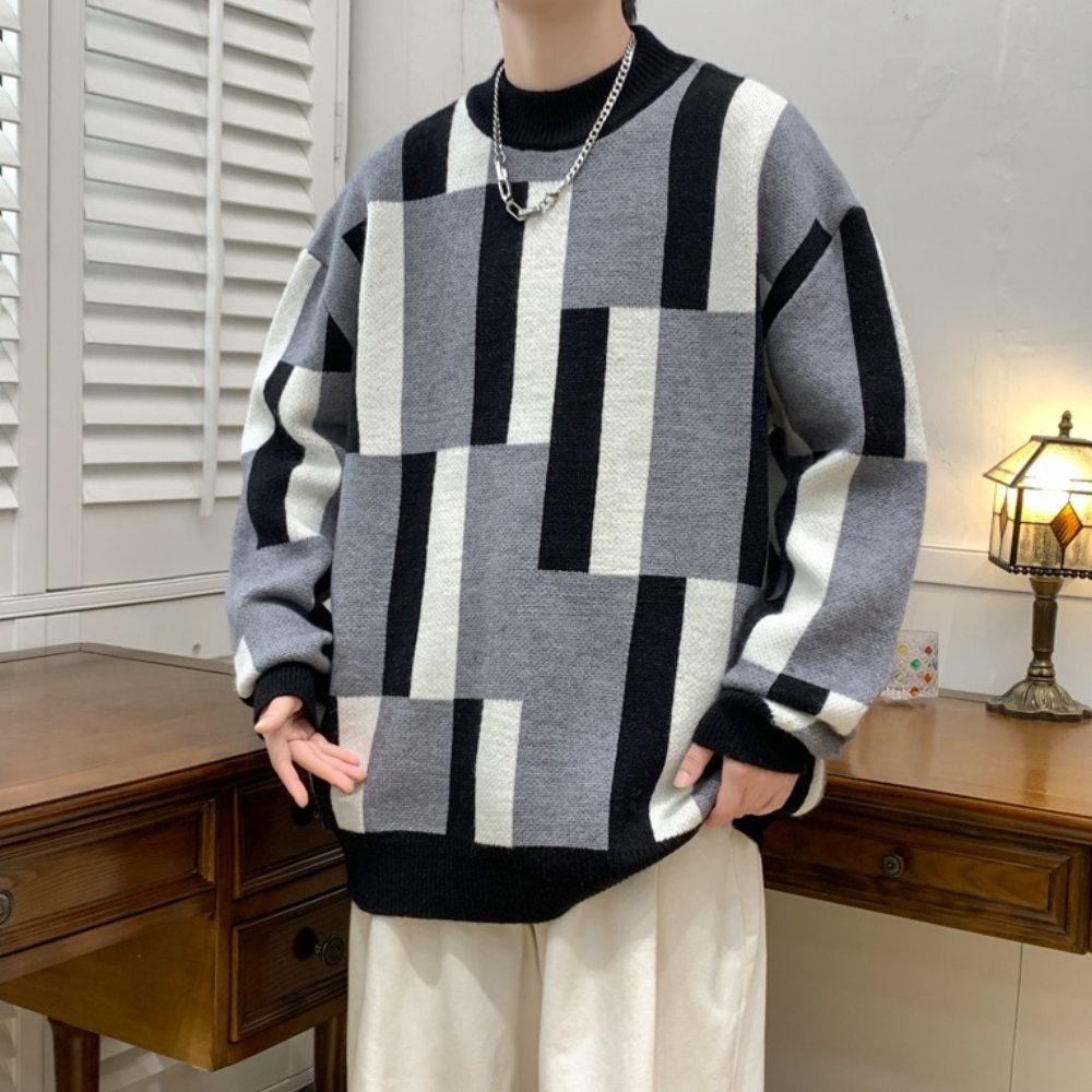 Fontane - Trendiger Strickpullover mit Farbblock für Männer
