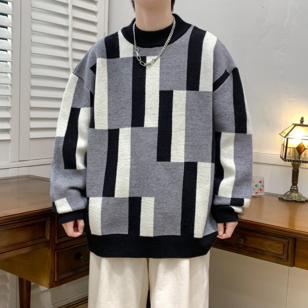 Fontane - Trendiger Strickpullover mit Farbblock für Männer