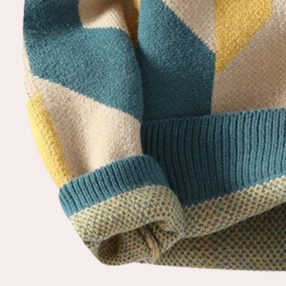 Leroux - Pull géométrique à la mode pour hommes