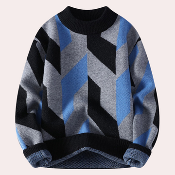 Leroux - Pull géométrique à la mode pour hommes
