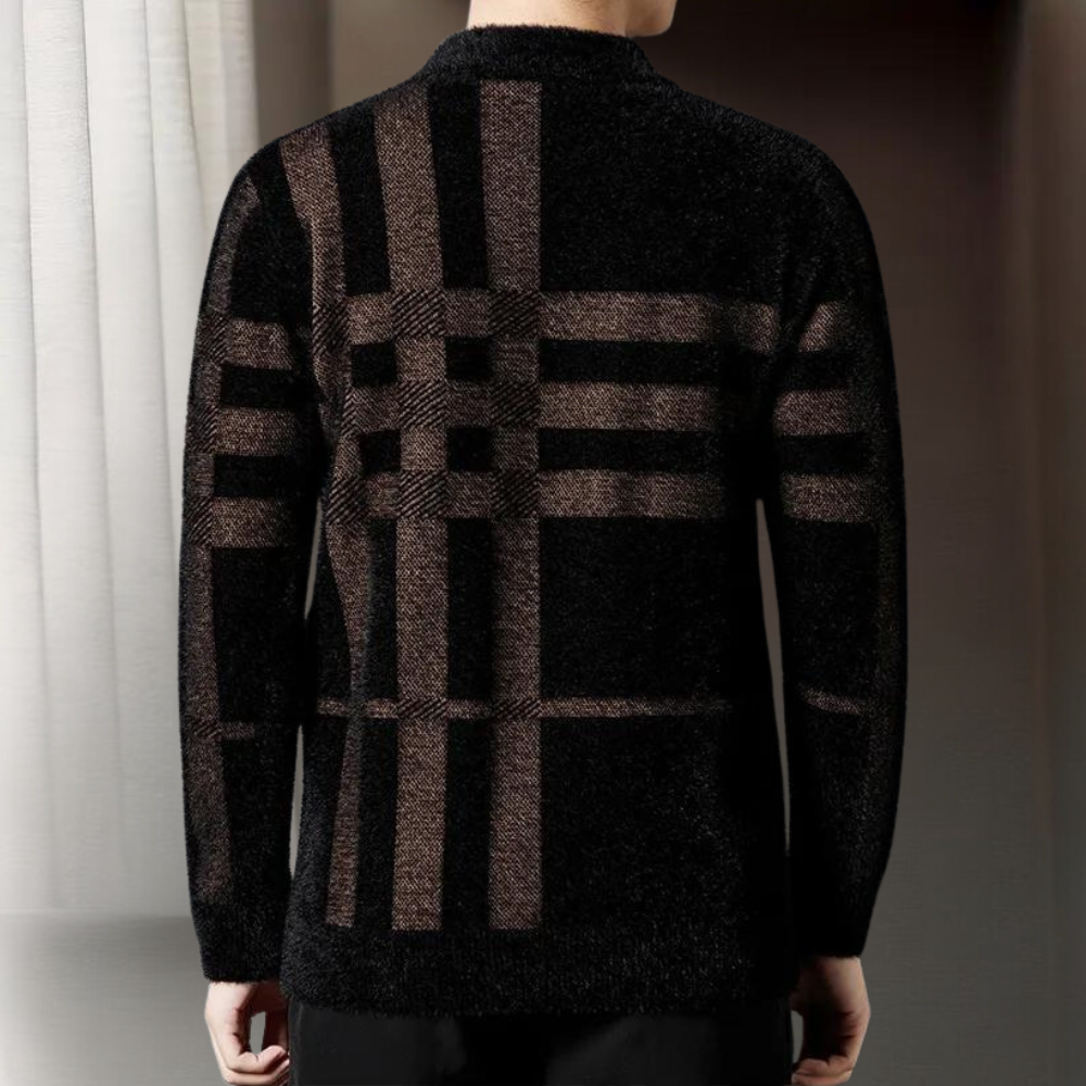 Agusztav - Weicher und dehnbarer Strickpullover für Männer