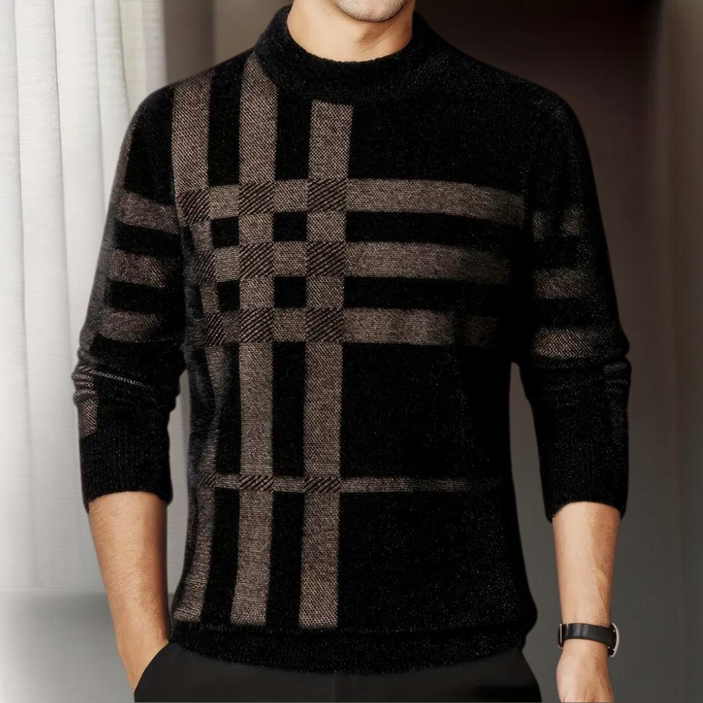 Agusztav - Weicher und dehnbarer Strickpullover für Männer
