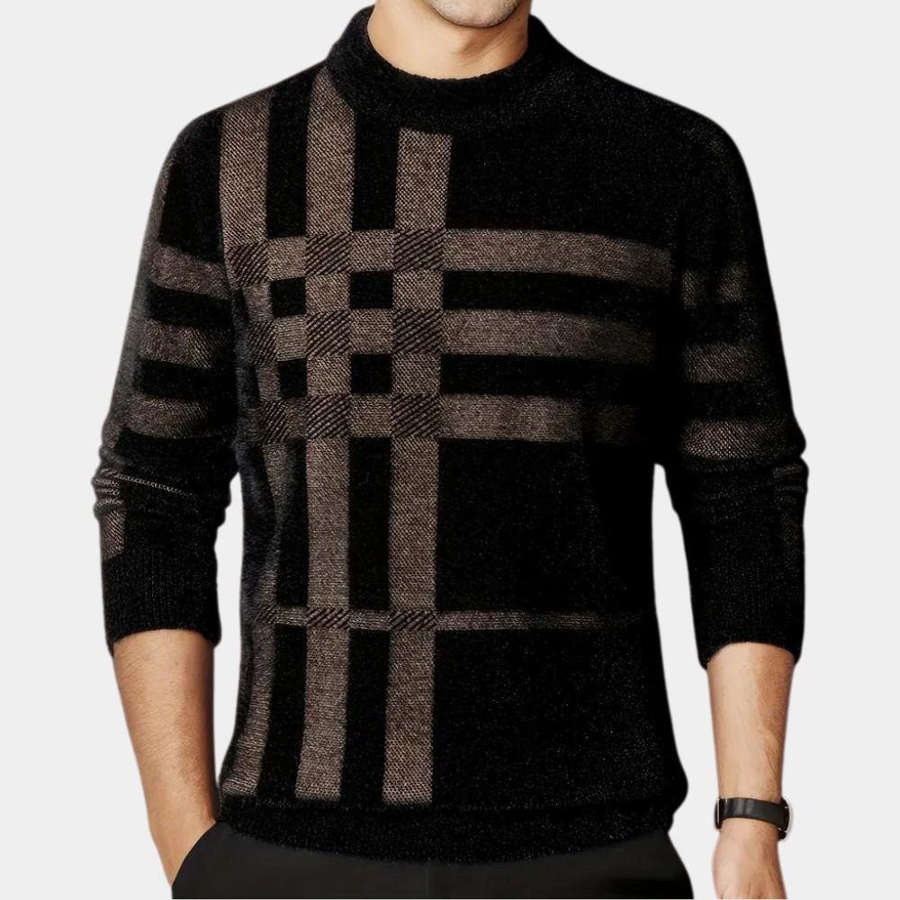 Agusztav - Weicher und dehnbarer Strickpullover für Männer