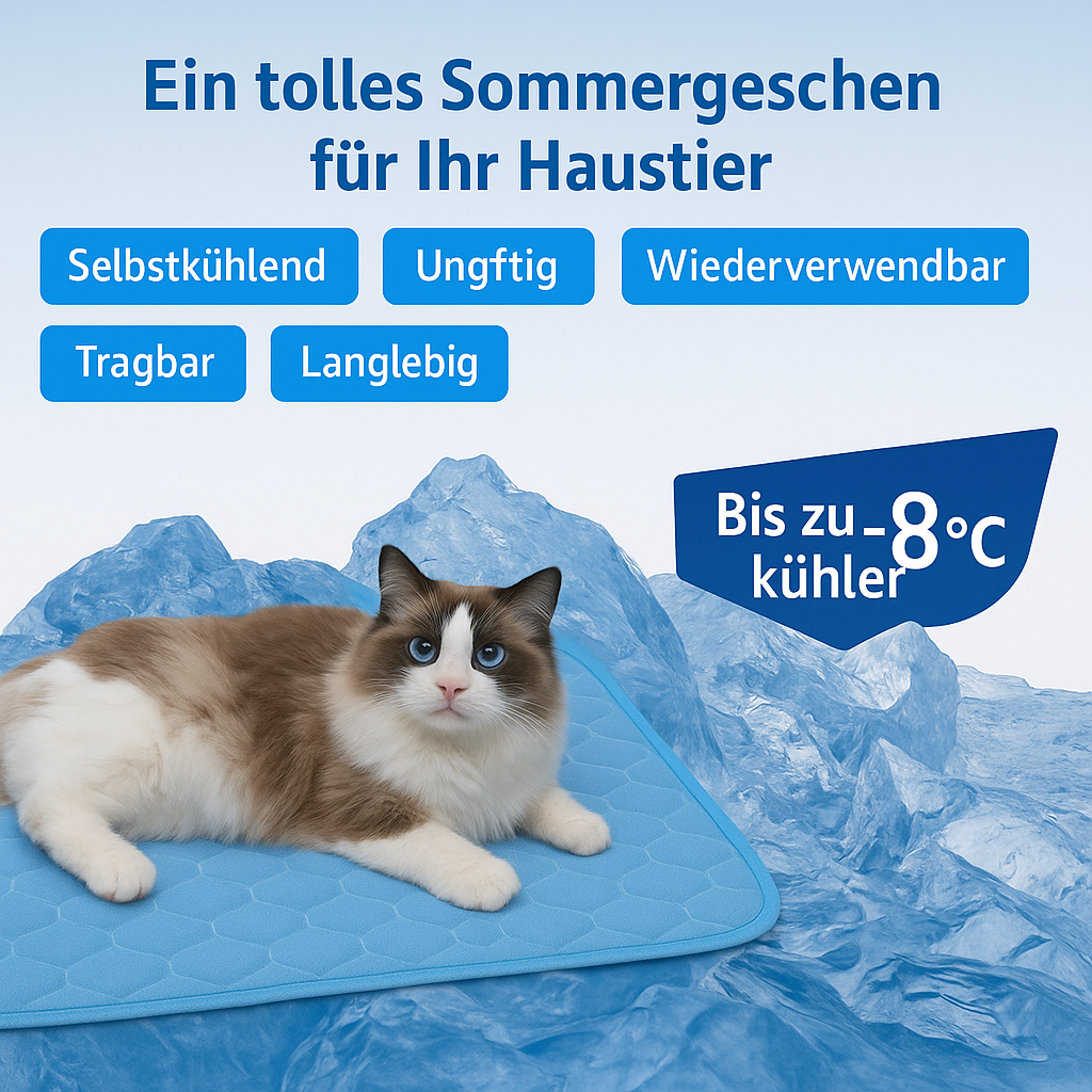 KoudeKomfort Haustier Kühlmatte | Selbstkühlend und Erfrischend für Haustiere