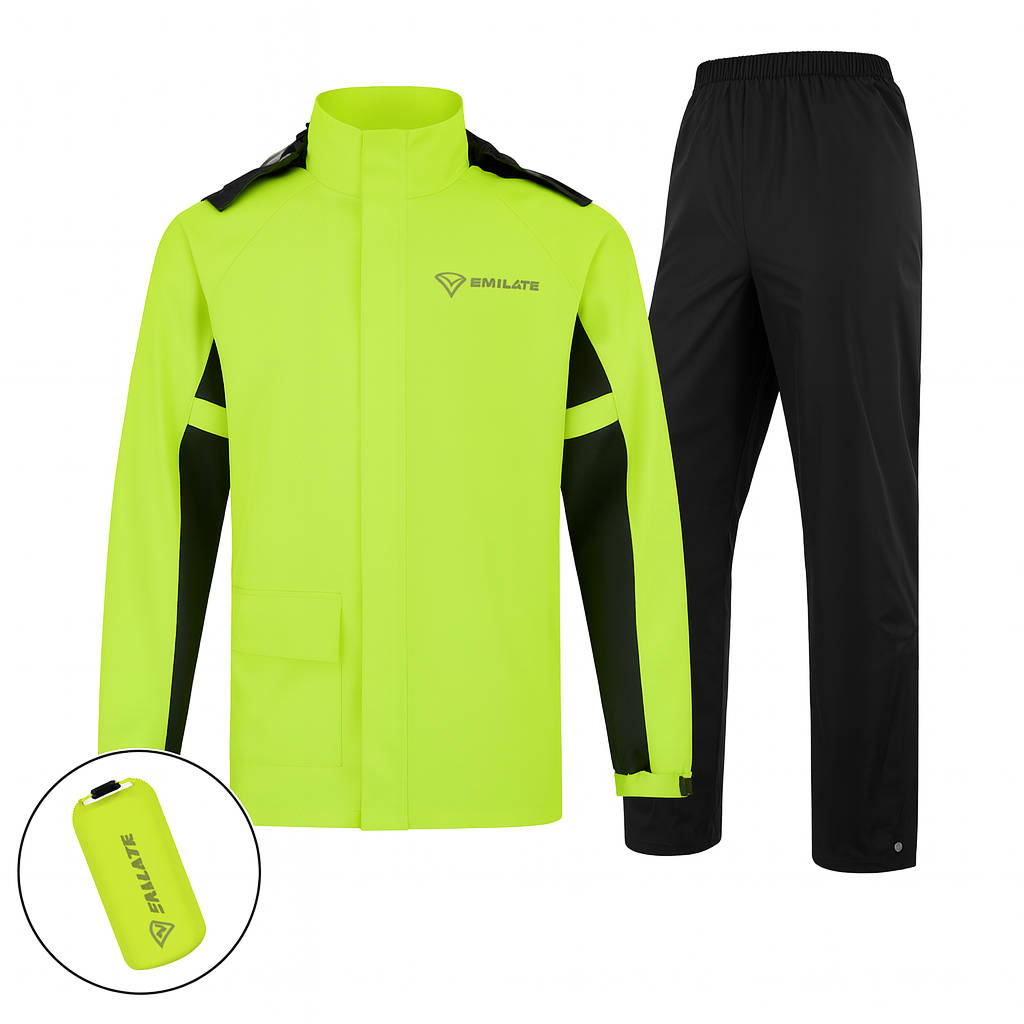Combinaison de pluie pour moto pour hommes et femmes, 100% étanche, légère et respirante