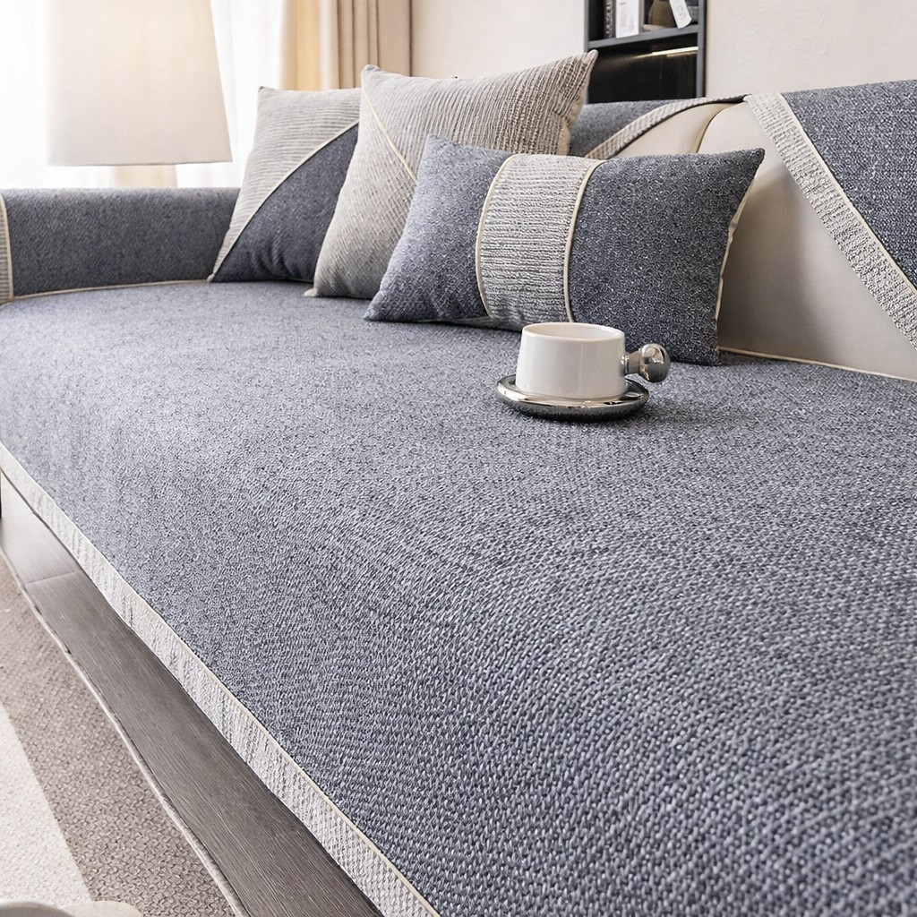 Copertura per divano – Tessuto antiscivolo, Struttura a trama traspirante e lavorazione resistente