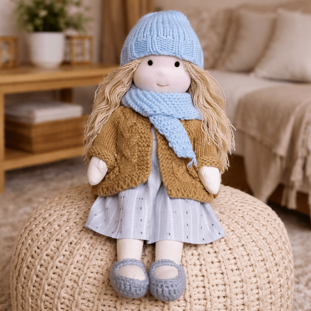 Handgemachte Stoffpuppe aus Baumwolle – Weiches Material & Schlichtes Design