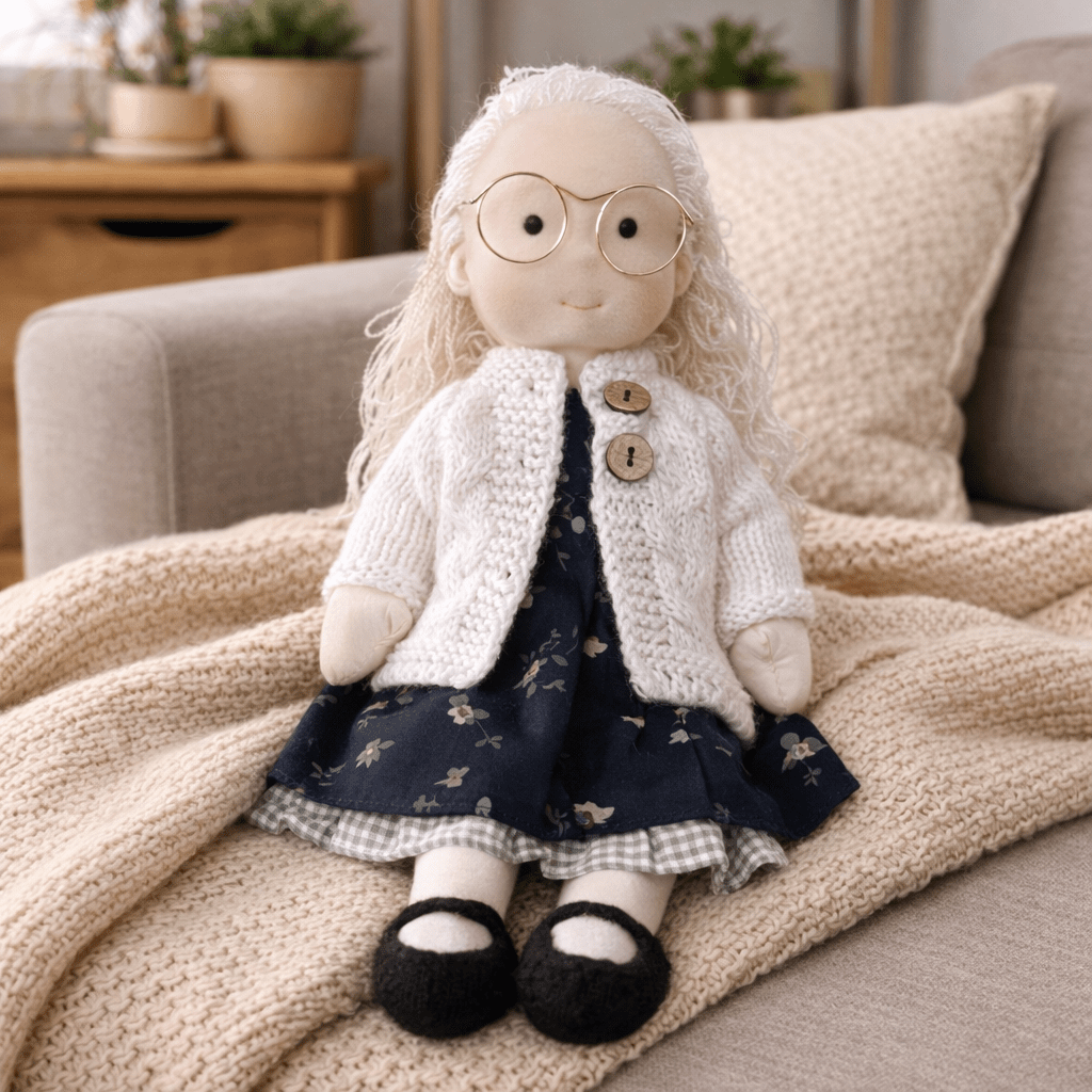 Handgemachte Stoffpuppe aus Baumwolle – Weiches Material & Schlichtes Design