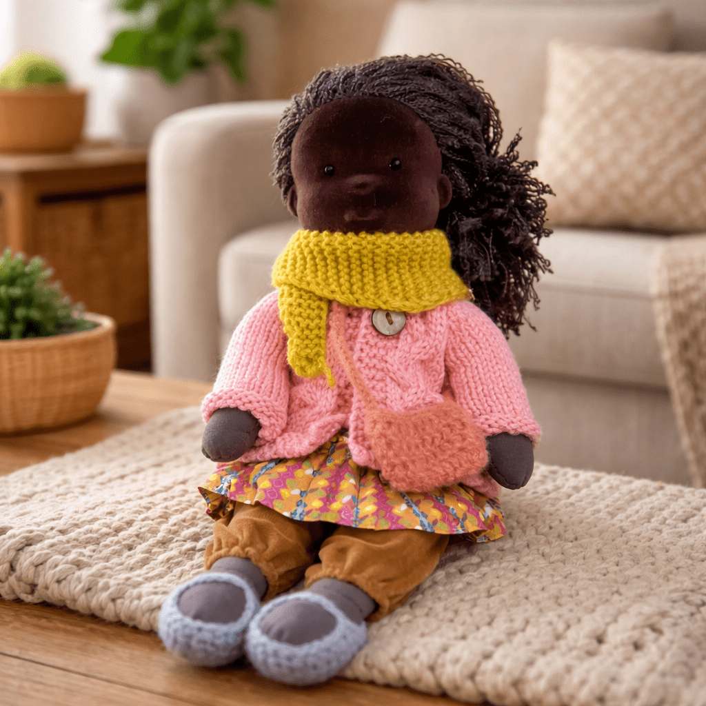 Handgemachte Stoffpuppe aus Baumwolle – Weiches Material & Schlichtes Design