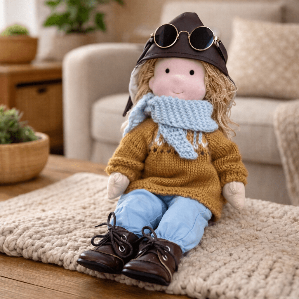 Handgemachte Stoffpuppe aus Baumwolle – Weiches Material & Schlichtes Design