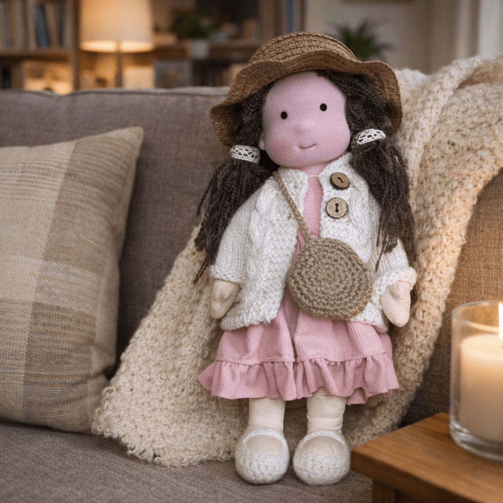 Handgemachte Stoffpuppe aus Baumwolle – Weiches Material & Schlichtes Design