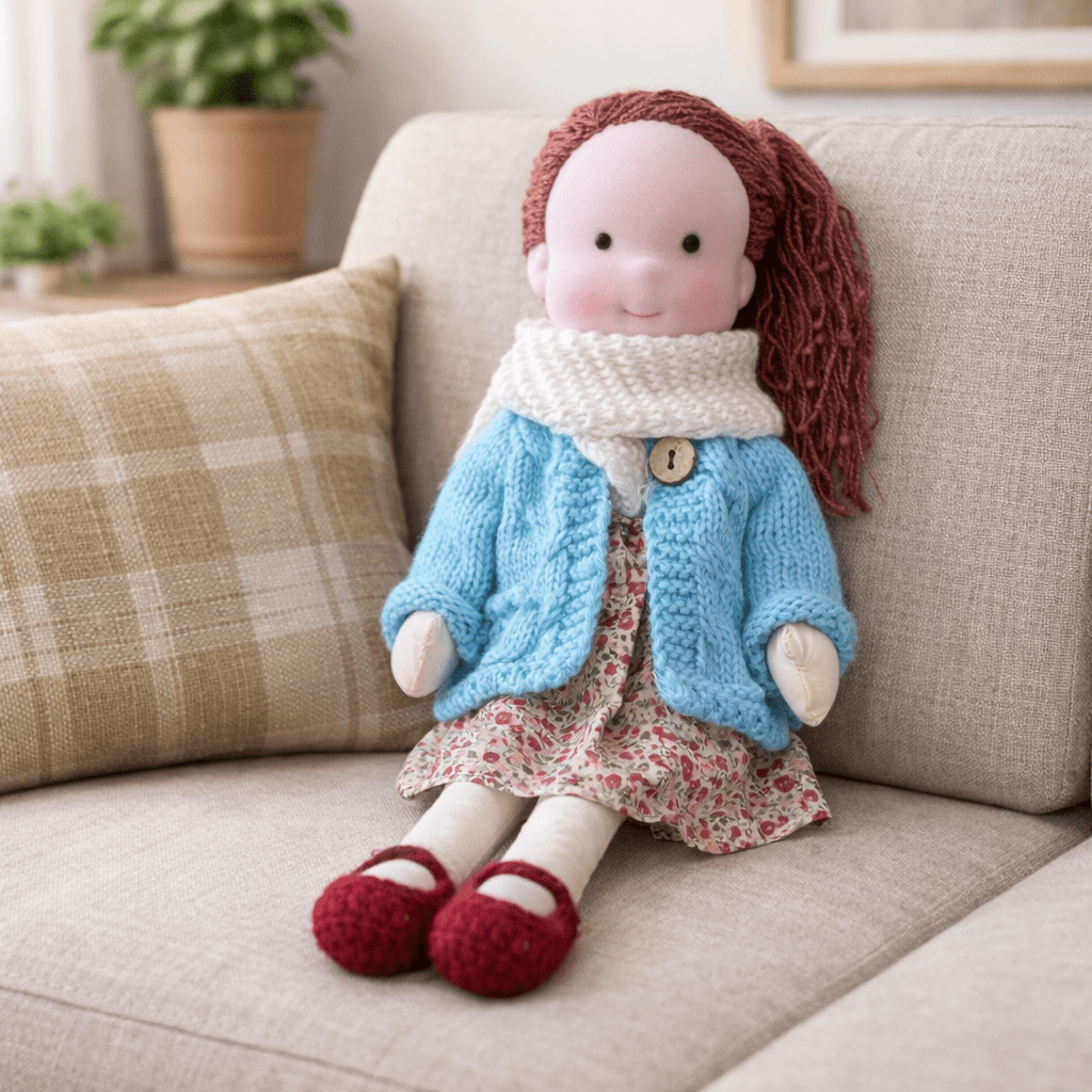 Handgemachte Stoffpuppe aus Baumwolle – Weiches Material & Schlichtes Design