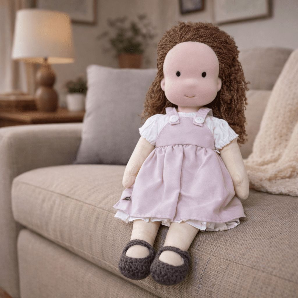 Handgemachte Stoffpuppe aus Baumwolle – Weiches Material & Schlichtes Design
