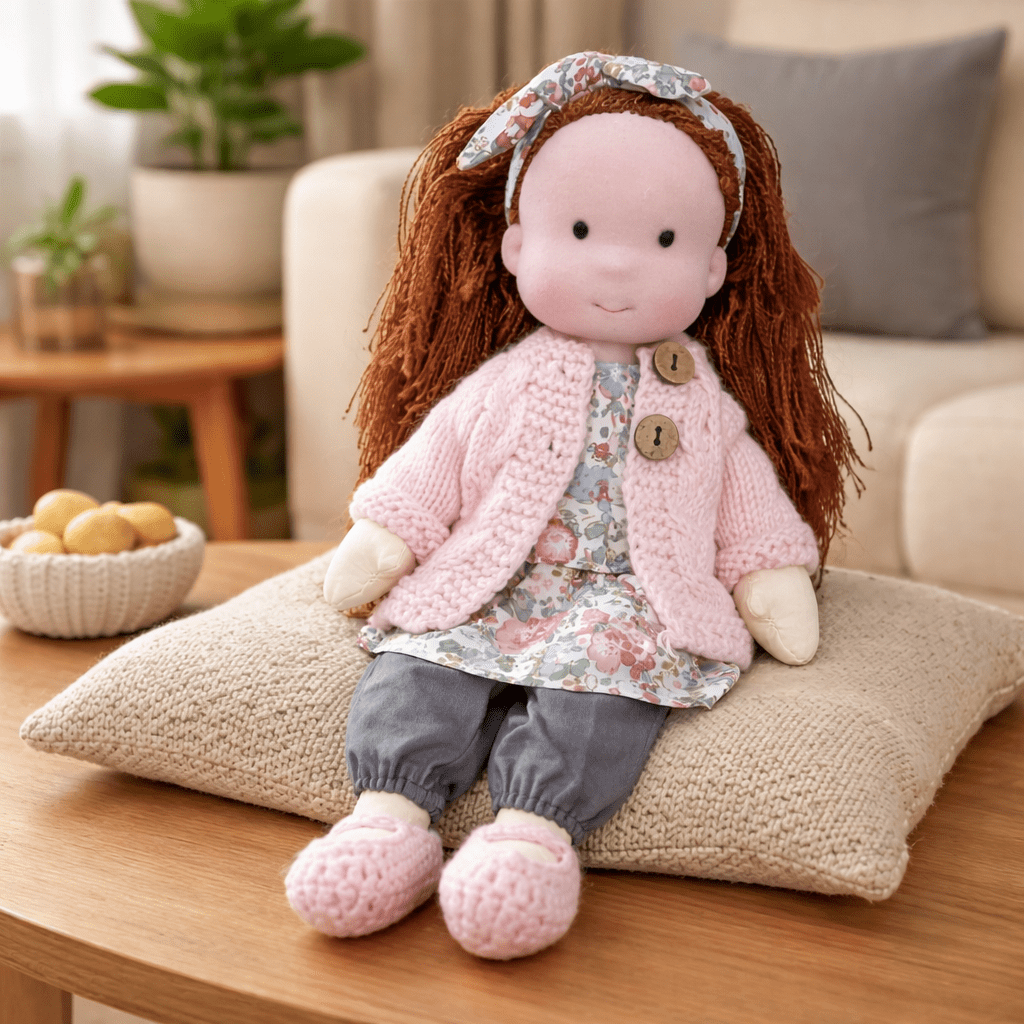 Handgemachte Stoffpuppe aus Baumwolle – Weiches Material & Schlichtes Design