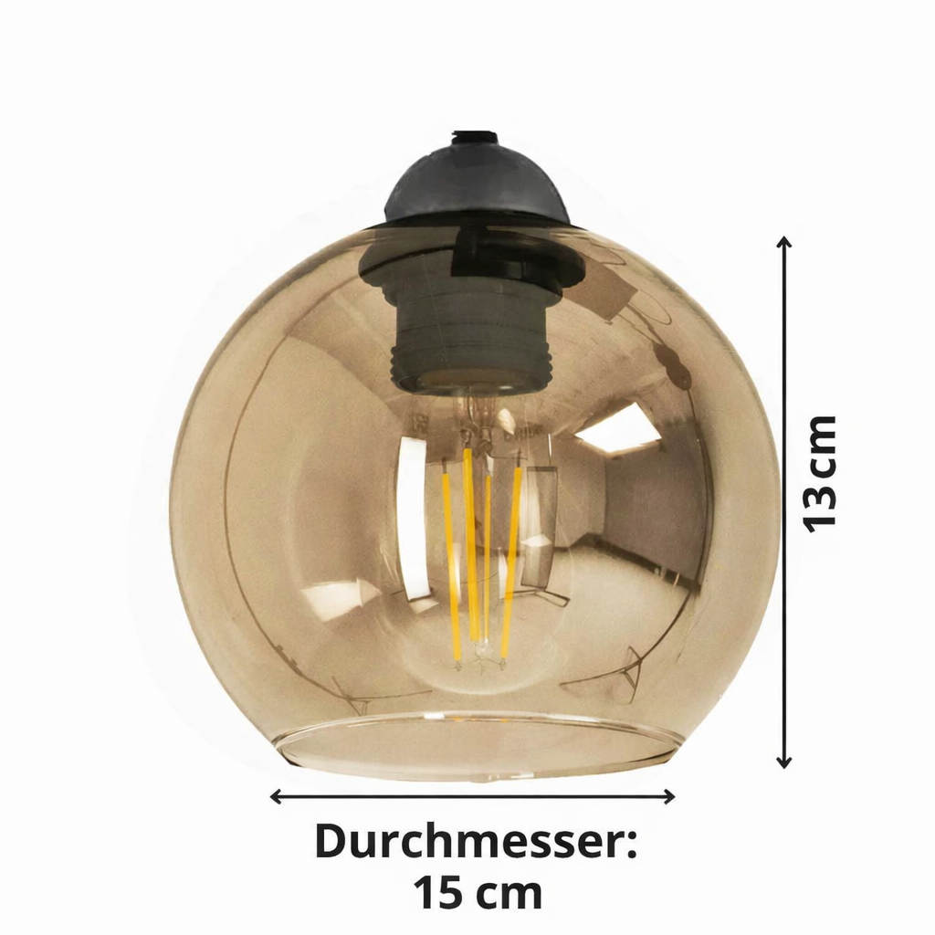 Industrielle 4-flammige Pendelleuchte Amber – Warme Lichtwirkung & zeitloser Stil