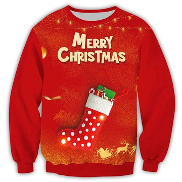 Tæt siddende julesweater - herresweater med rund hals til højtiderne