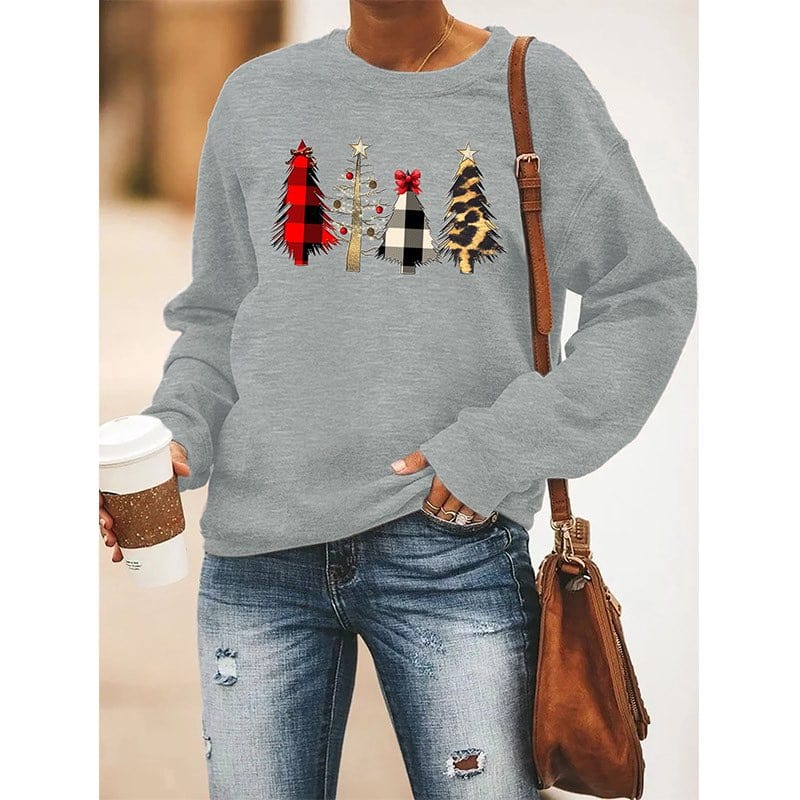 Felpa di Natale | Vestibilità comoda casual | Maglione natalizio da donna
