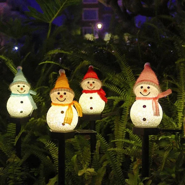 Ledsen | Solcelledrevet Snemand Lampe - Bæredygtig Juledekoration